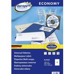 Europe 100 ELA026 etikete 210 x 148.5 mm papir bijela 200 St. trajno univerzalne naljepnice tinta, laser, kopija 100 Blatt din a4
