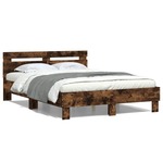 Okvir za krevet s uzglavljem boja hrasta 120x190 cm drveni