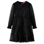 vidaXL Dječja haljina s dugim rukavima crna 104