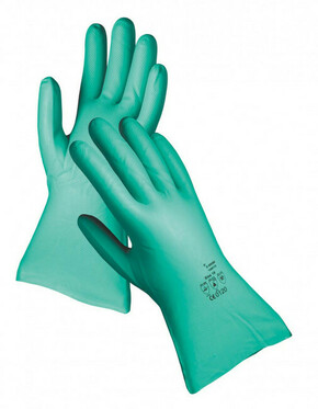 GREBE GREEN rukavice nitrilno zelene. 33 cm 10
