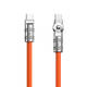 USB-C na USB-C rotirajući kabel Dudao L24CC 120W 1m (narančasti)