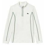 Ženski sportski pulover Lacoste Slim Fit Quarter-Zip Sweatshirt - white/green