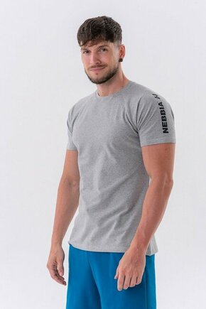 NEBBIA Muška majica Sporty Fit Essentials Light Grey XXL