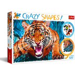 Trefl Crazy Shapes - Tigar, puzzle, 600 kom