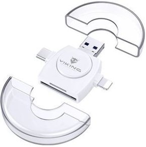 Viking SD/microSD Card Reader 4in1 White