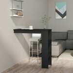 Zidni barski stol crni 102 x 45 x 103,5 cm konstruirano drvo