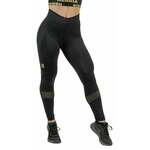 Nebbia High Waist Push-Up Leggings INTENSE Heart-Shaped Black/Gold XS Fitness hlače