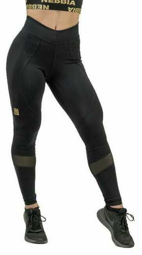 Nebbia High Waist Push-Up Leggings INTENSE Heart-Shaped Black/Gold XS Fitness hlače