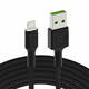 Kabel USB Lightning Green Cell GC Ray, 120cm, za iPhone, iPad, iPod, bijeli LED, brzo punjenje