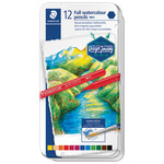 Boje vodene u olovci 12boja limena kutija Full watercolour Design Journey Staedtler 14610G M12