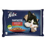 Felix hrana za mačke Fantastic s piletinom i rajčicom, s govedinom i mrkvom u želeu, 12 (4x85 g)