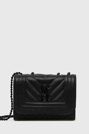 Torba Steve Madden Bcala boja: crna - crna. Mala torba iz kolekcije Steve Madden. Model na kopčanje
