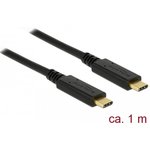 Kabel DELOCK, USB-C 3.1 (M) na USB-C (M), PD 5 A E-Marker, 1m, crni