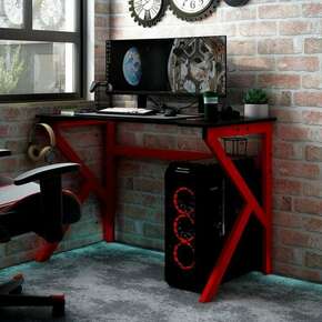 Igraći stol s nogama K-oblika crno-crveni 110 x 60 x 75 cm