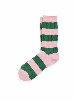 Ženske visoke čarape Polo Ralph Lauren Rugby Cable 455942322004 Pink