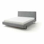 Sivi tapecirani bračni krevet 180x200 cm La Gomera – Meise Möbel