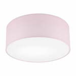 Svijetlo ružičasta stropna svjetiljka s tekstilnim sjenilom ø 35 cm Vivian – LAMKUR