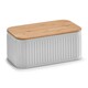 Zeller kutija za kruh sa bambus poklopcem - siva
