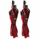 Corsair Premium Sleeved PCIe Dual-Kabel, Doppelpack (Gen 4) - rot/schwarz CP-8920254