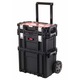 Curver 427267 Keter Tool Storage Box with "Connect Trolley and Rolling Systems" Black