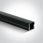 ALU PROFIL ZA LED TRAKU (max.12mm) 17×15×2000mm NADGRADNI CRNI