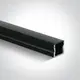 ALU PROFIL ZA LED TRAKU (max.12mm) 17×15×2000mm NADGRADNI CRNI