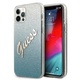 Guess GUHCP12MPCUGLSBL Apple iPhone 12/12 Pro blue hardcase Glitter Gradient Script