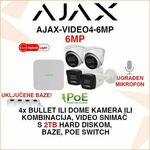 AJAX 6MP IP POE SMART HYBRID LIGHT SET SA 4 KAMERE AJAX-VIDEO4-6MP