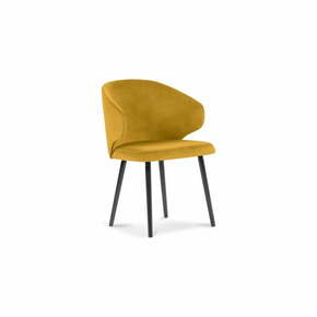 Žuta blagovaonska stolica s baršunastom presvlakom Windsor &amp; Co Sofas Nemesis