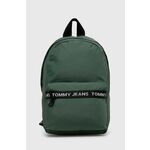 Ruksak Tommy Jeans za muškarce, boja: zelena, veliki, s tiskom - zelena. Ruksak iz kolekcije Tommy Jeans. Model izrađen od tekstilnog materijala. Lagan i udoban model idealan za svakodnevno nošenje.