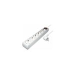 Transmedia 6-way power strip, White, 1,4m TRN-NV-3WL TRN-NV-3WL