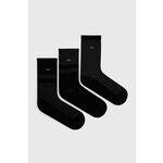 Čarape Calvin Klein 3-pack za žene, boja: crna - crna. Visoke čarape iz kolekcije Calvin Klein. Model izrađen od elastičnog materijala. U setu tri para.