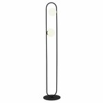 ARGON 7071 | Rovetto Argon podna svjetiljka 148cm s prekidačem 2x E14 crno, mesing, opal