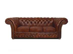 Chesterfield Trosjed Winfield Basic Luxe Leather | 3-sjedišta | Cloudy Caramel