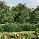 vidaXL Ograda od žičane mreže s prirubnicom zelena 1,8x25 m
