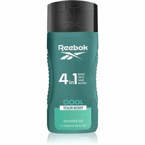 Reebok Cool Your Body osvježavajući gel za tuširanje 4 u 1 za muškarce 250 ml