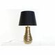Stolna svjetiljka DKD Home Decor Crna Lan vosak zlatan (38 x 38 x 65 cm)