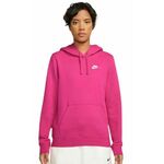 Ženski sportski pulover Nike Sportswear Club Fleece Pullover Hoodie - fireberry/white