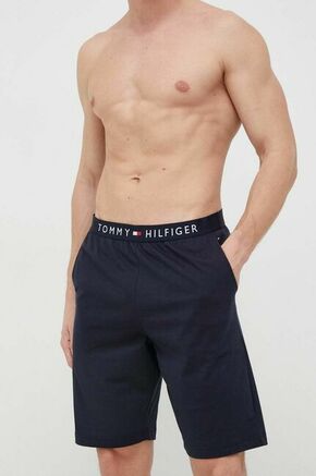 Kratka pidžama Tommy Hilfiger boja: tamno plava