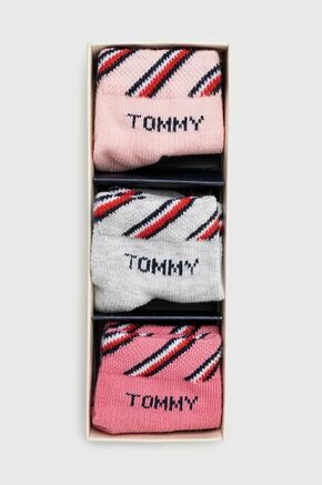 Čarapice za bebe Tommy Hilfiger boja: ružičasta - roza. Sokne za bebe iz kolekcije Tommy Hilfiger. Model izrađen od pletiva.