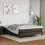vidaXL Okvir za krevet s oprugama smeđi 140x200 cm od umjetne kože
