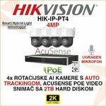 HIKVISION 4MP IP POE SET SA 4 PT AUTO TRACKING KAMERE HIK-IP-PT4