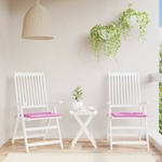 vidaXL Jastuci za vrtne stolice 2 kom ružičasti 50x50x3 cm od tkanine