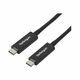 StarTech.com Active 40Gbps Thunderbolt 3 Cable - 3.3ft/1m - Black - 5k 60Hz/4k 60Hz - Certified TB3 Charger Cord w/ 100W Power Delivery (TBLT3MM1MA) - Thunderbolt cable - 1 m - TBLT3MM1MA