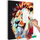Slika za samostalno slikanje - Portrait of a Colourful Lion 40x60