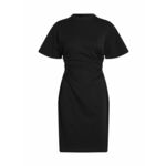 Pamučna haljina Karl Lagerfeld boja: crna, mini, uske - crna. Casual haljina iz kolekcije Karl Lagerfeld izrađena pd tanke, elastične pletenine. Model izrađen od visokokvalitetnog materijala, koji je proizveden u skladu s načelima održivog razvoja.