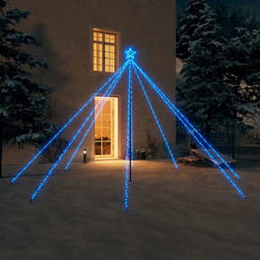 VidaXL Božićno drvce s LED svjetlima 576 LED žarulja plavo 3
