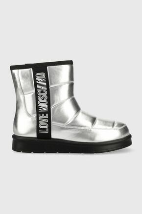 Love Moschino Čizme za snijeg srebrno siva / crna