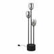 Crna/u srebrnoj boji stojeća svjetiljka sa staklenim sjenilom (visina 140 cm) Barret – Trio Select