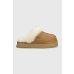 UGG Papuče 'Disquette' svijetlosmeđa / bijela